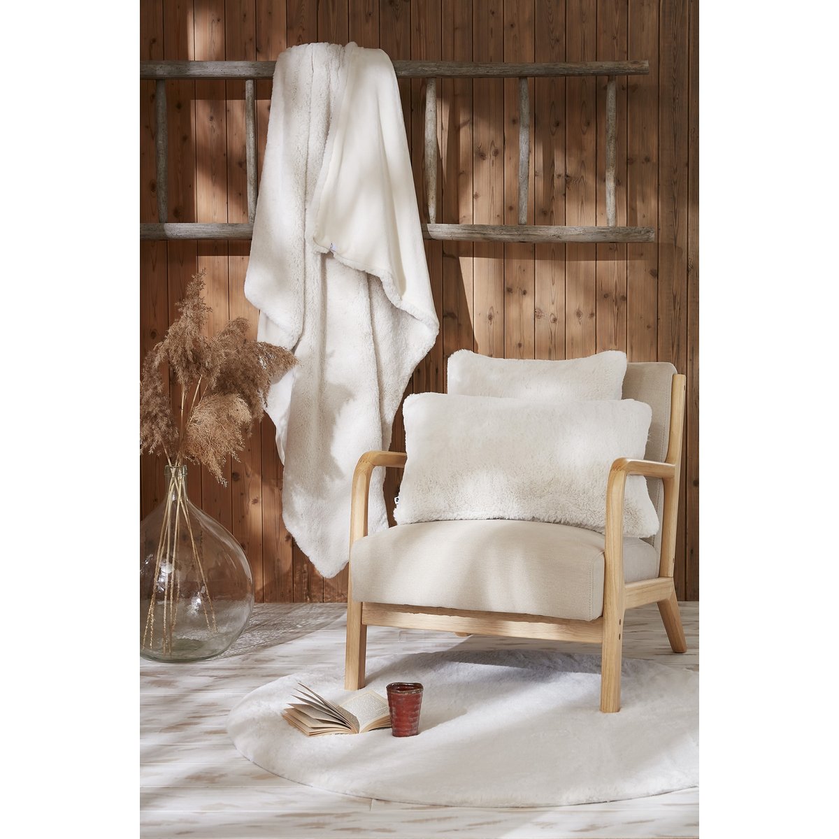 Coussin dehoussable Sven gris, EDEN
