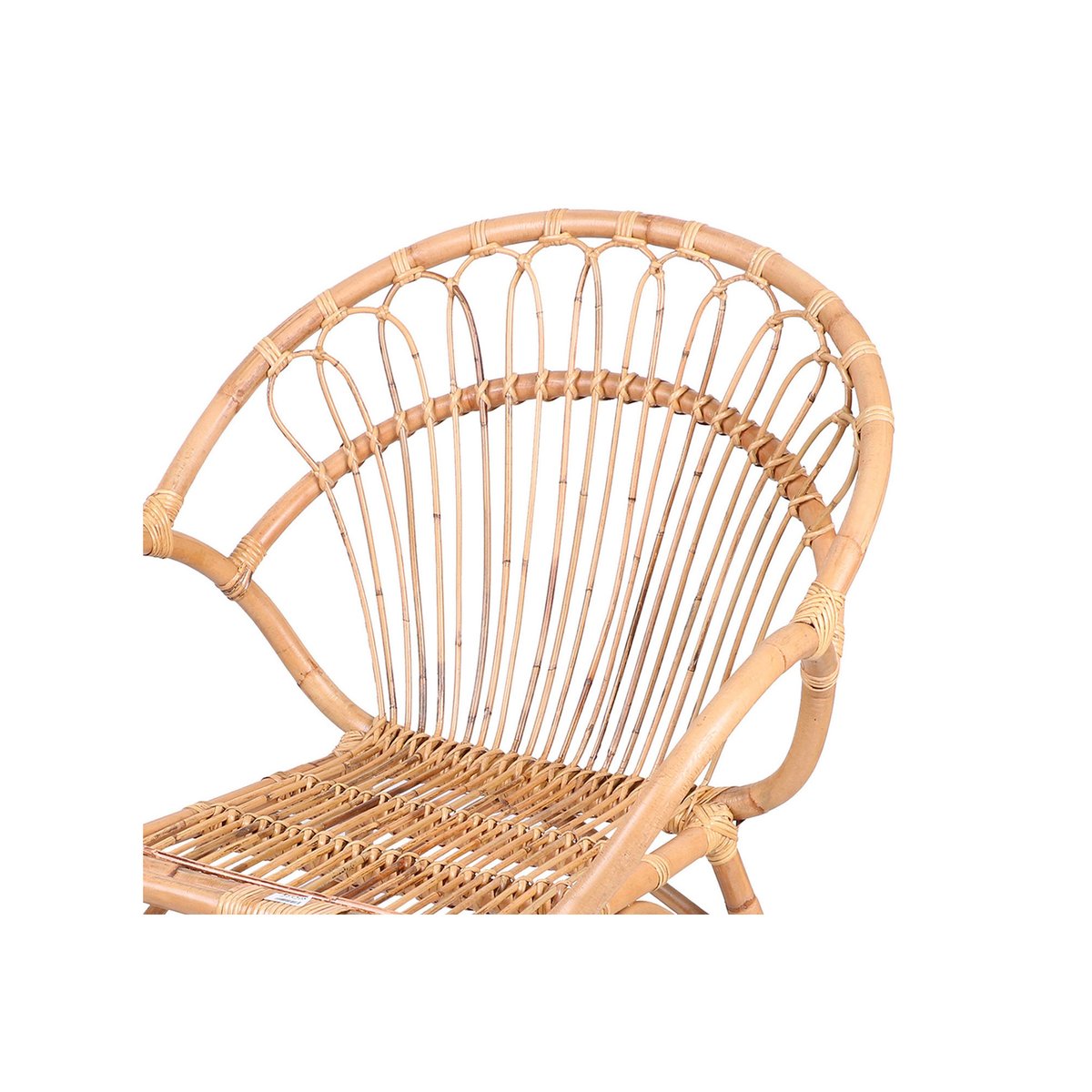 Fauteuil en rotin - 69x64.5x87cm bois, SUNNYDAYS