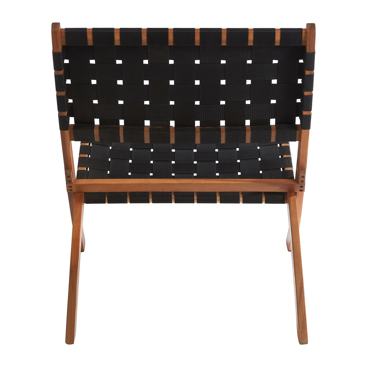 Don Woven Acacia Wood Lounge Chair brown, SO'HOME
