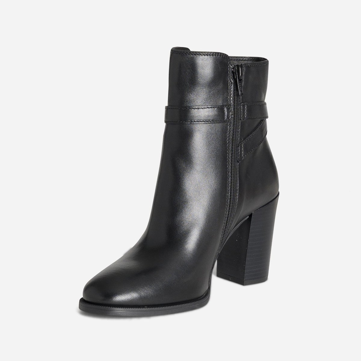 Boots À Talon en cuir NELLIA noir, ERAM