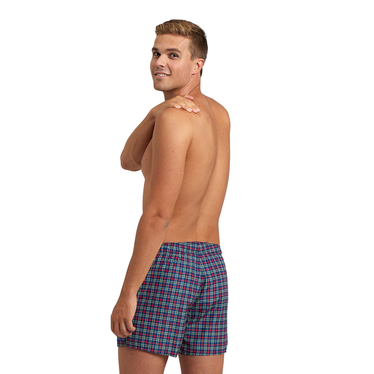 Short de plage Allover navy checks, ARENA