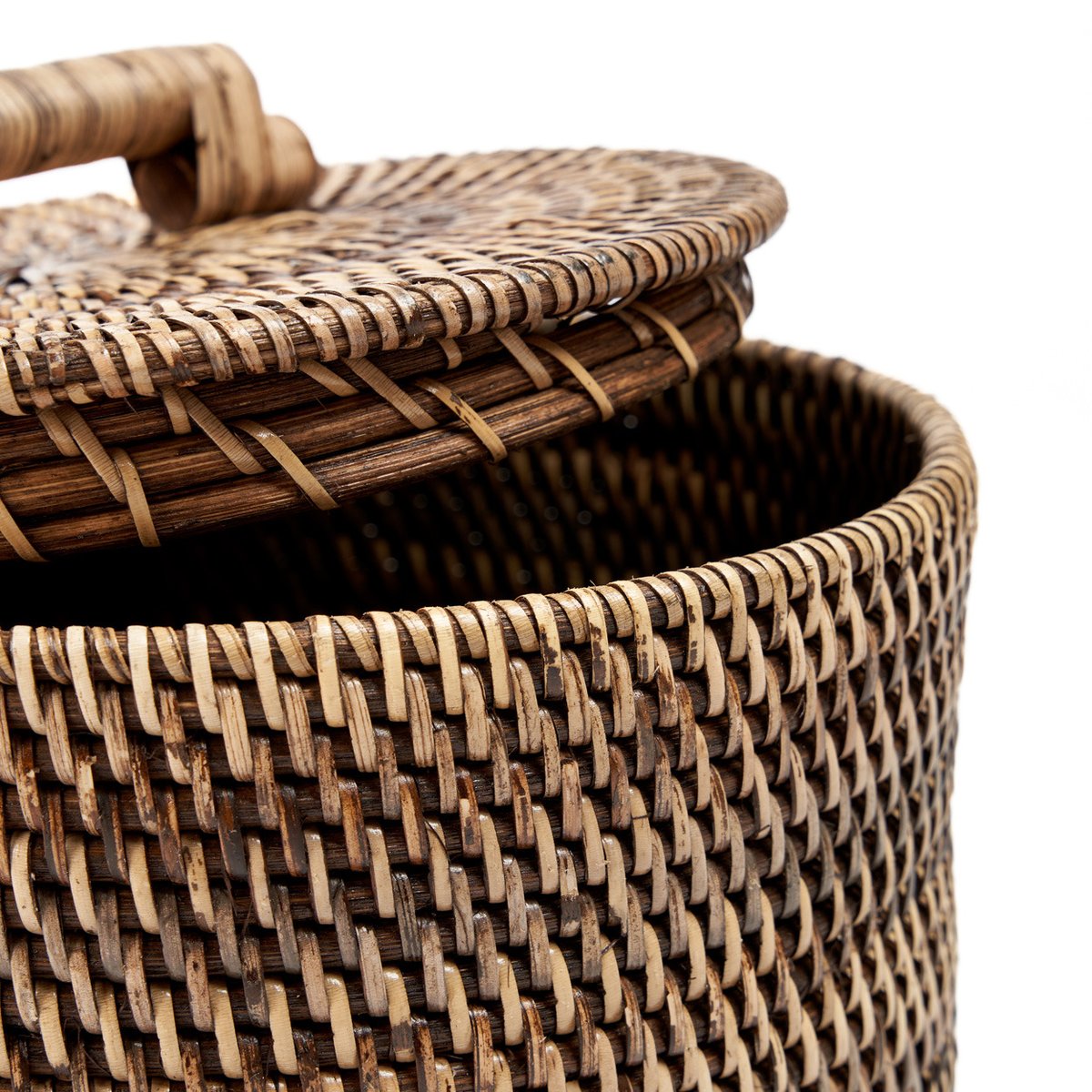 Poubelle de salle de bain en rotin RATTAN BIN brun naturel, BAZAR BIZAR