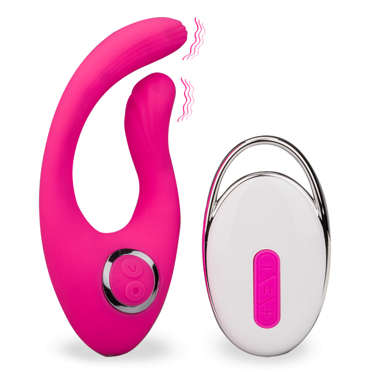 Vibromasseur puissant clitoridien courbé 12 modes USB magnetic rose, LOVE AND VIBES