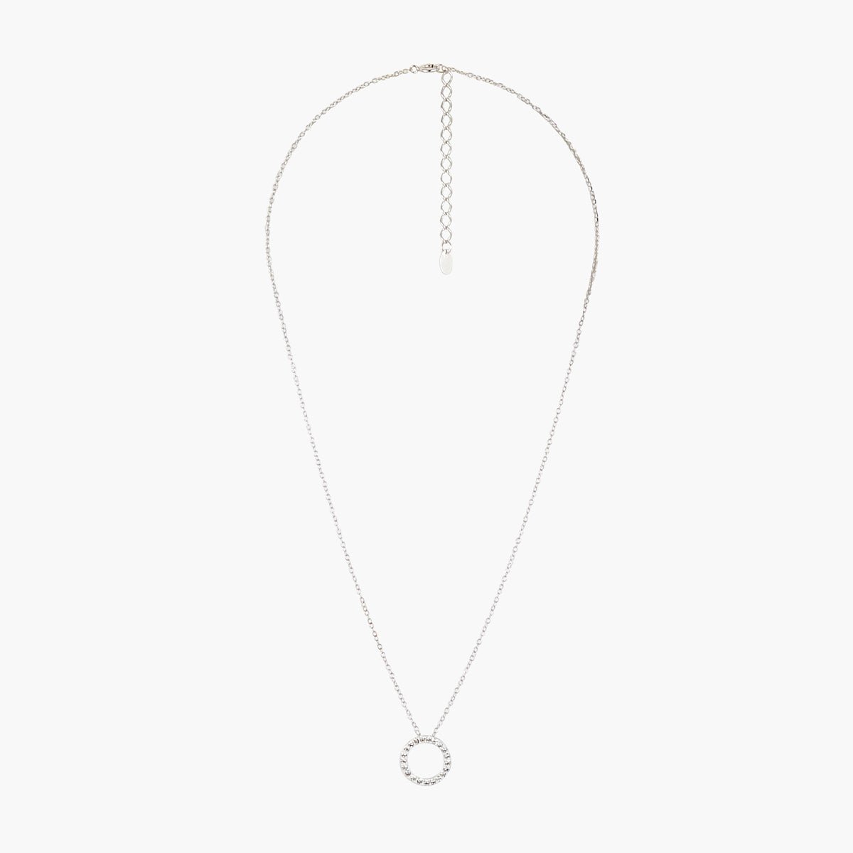 Collier pendentif anneau zircon argent 925 argenté, BALABOOSTE