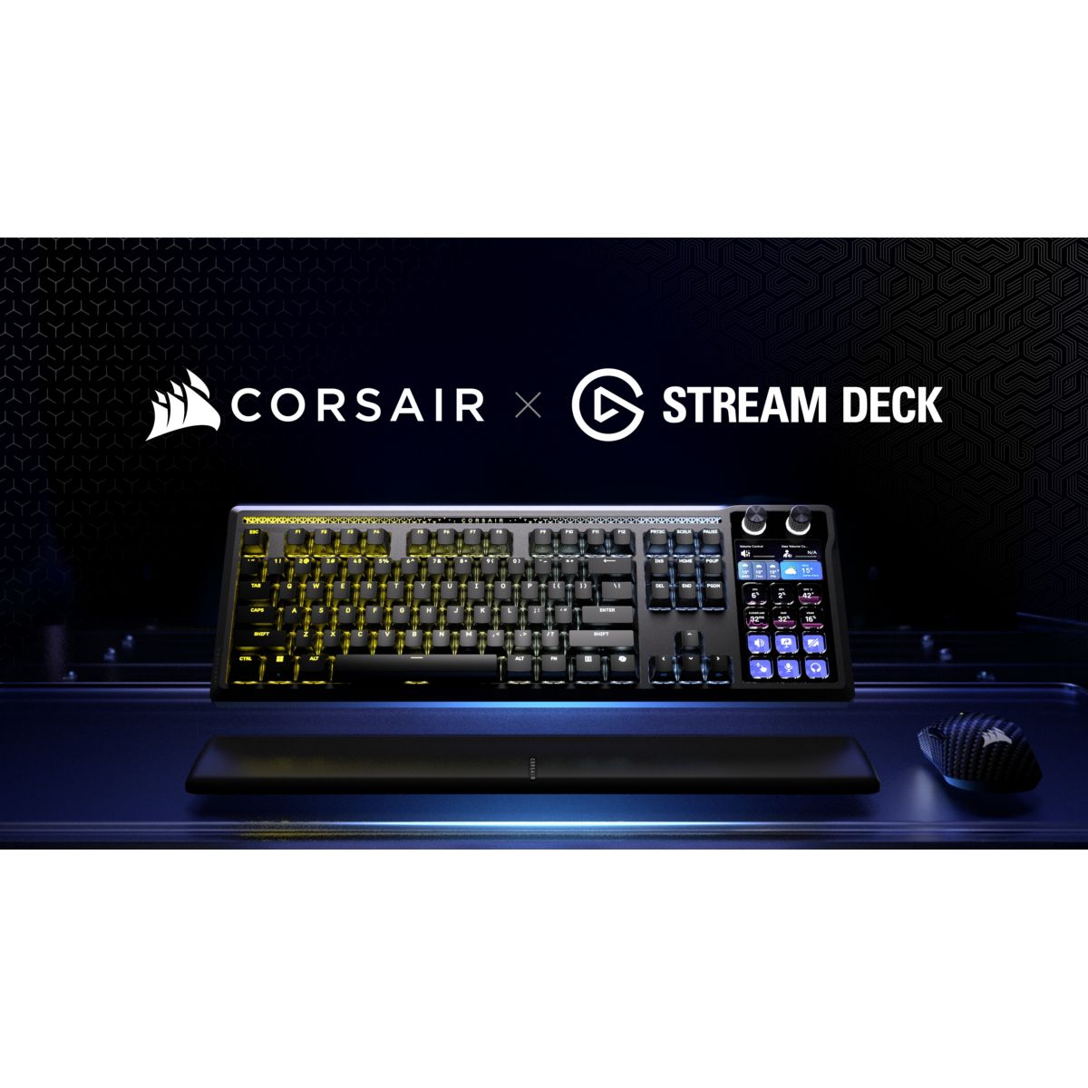 Clavier gamer GALLEON 100 SD intégré Stream Deck couleur unique, CORSAIR