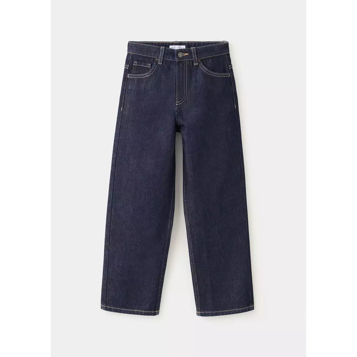 Jean straight fit en coton bleu, MANGO KIDS