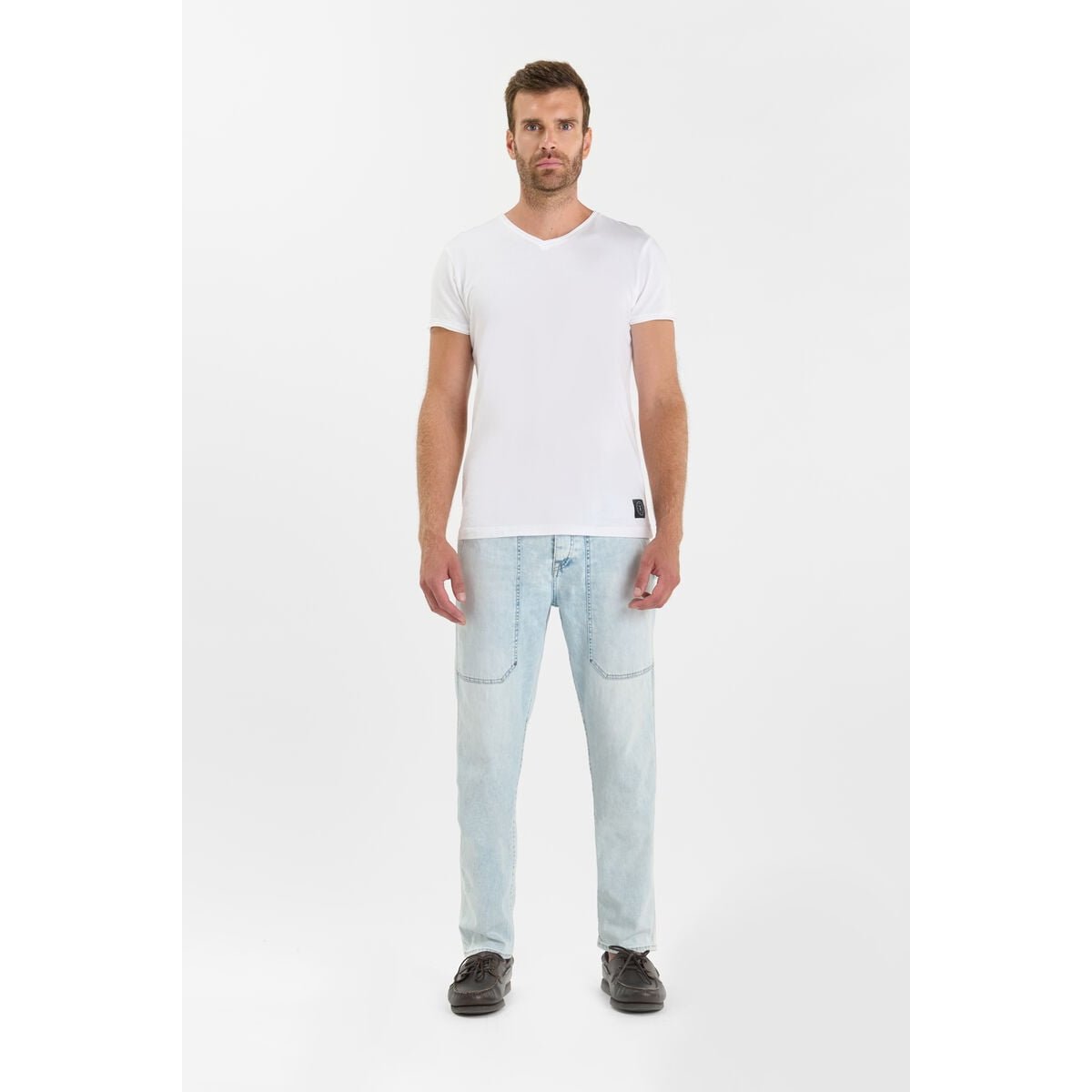 Jeans droite loose , longueur 34 blue, LE TEMPS DES CERISES