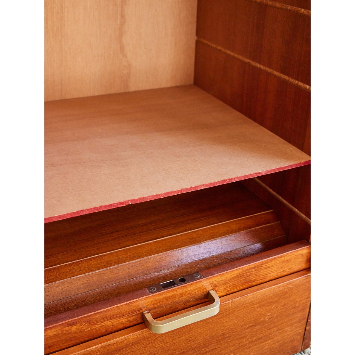 Double classeur vintage en bois verni Fernand N°401 - Bon état bois foncé, DEBONGOUT