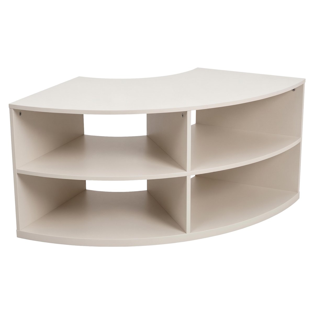 Meuble TV d'angle coloré 120 cm, LUKE crème, OVIALA