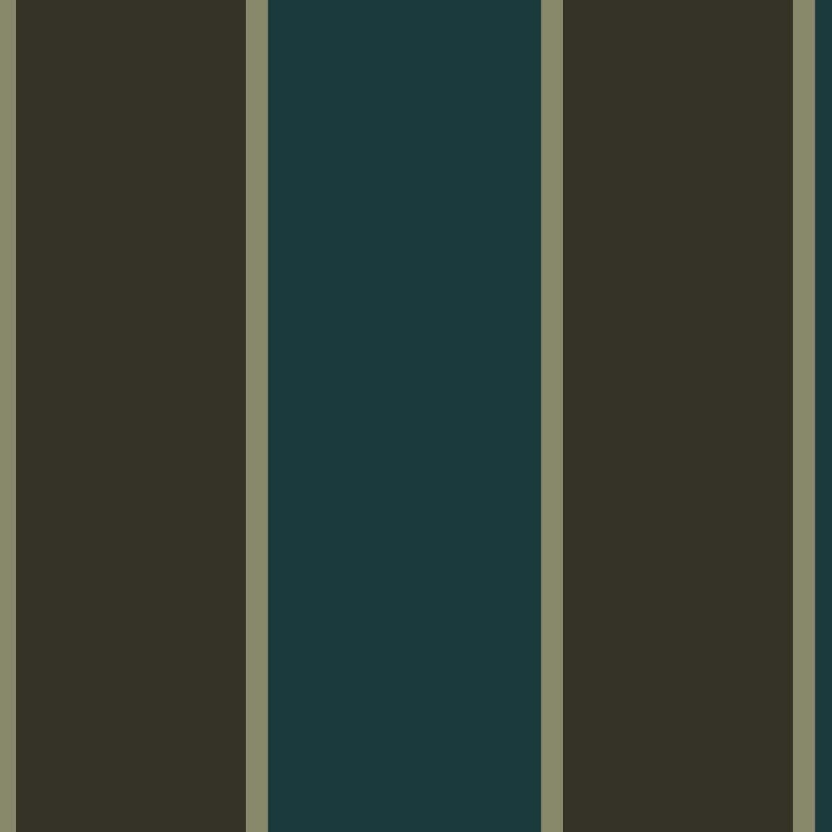 Papier peint rayures vert olive intissé, HEXOA
