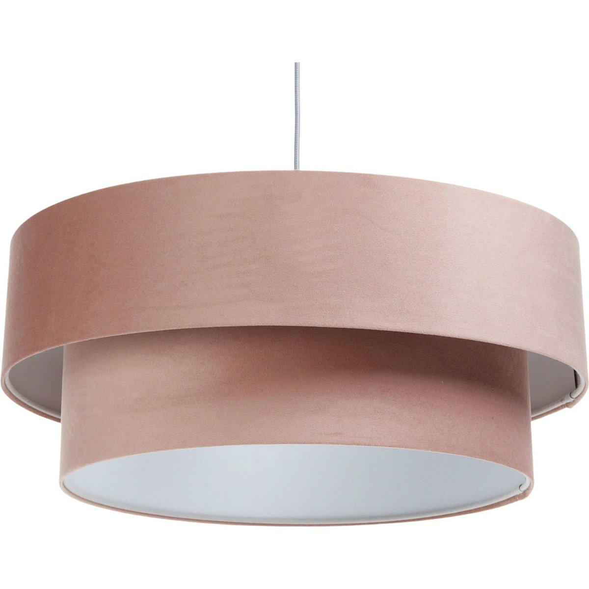 Suspension ronde en tissu pour chambre Jasmin bebe rose poudré avec beige crème, BPS KONCEPT