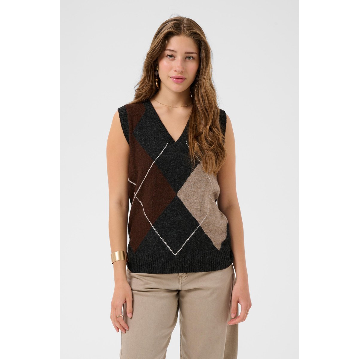 Pullover tricoté noir pitch black, CREAM