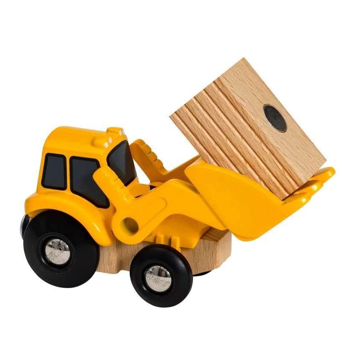 Chargeuse Tractopelle jaune, BRIO