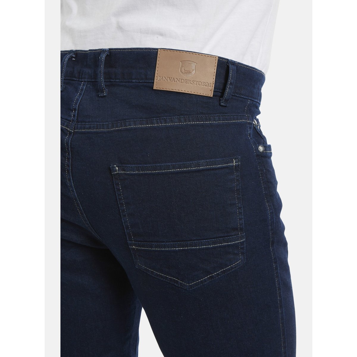 Jean taille basse JOEL bleu foncé, JAN VANDERSTORM