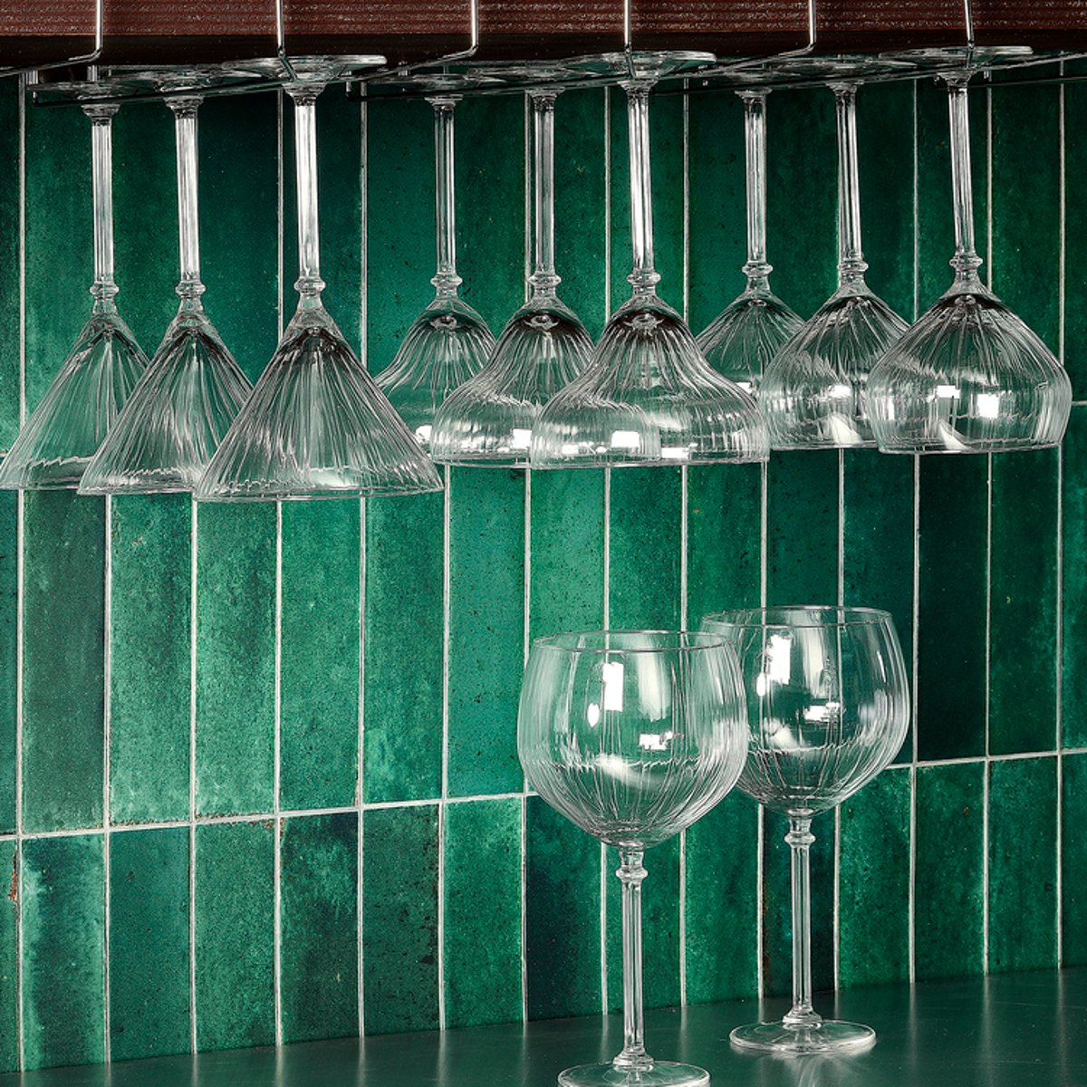 Lot de 4 verres à pied transparent, BONBISTRO