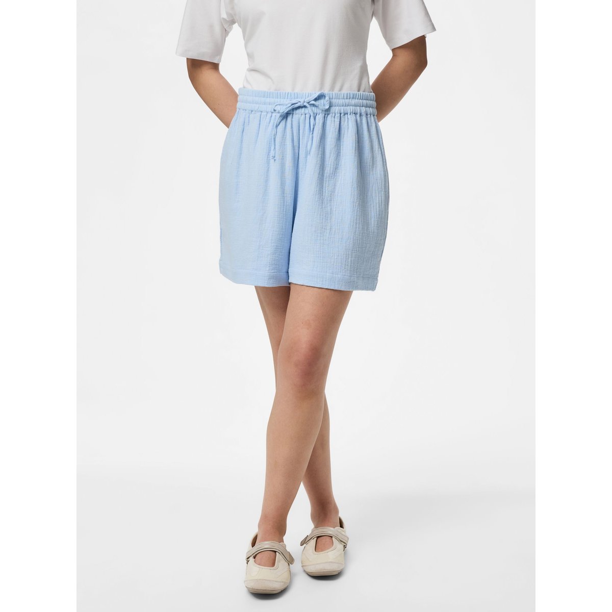 Short cashmere blue, PIECES