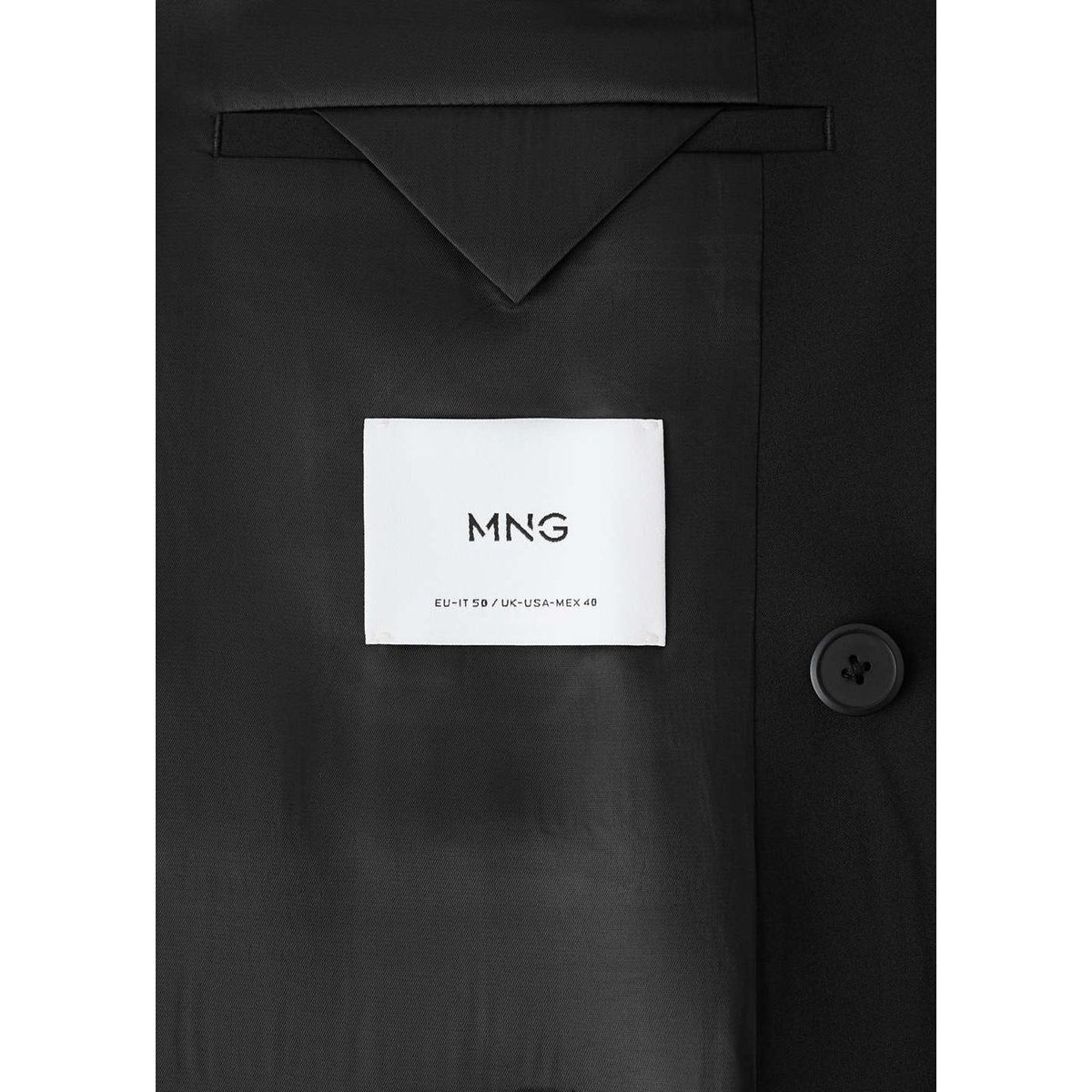 Veste de costume Boston coupe regular croisée noir, MANGO MAN