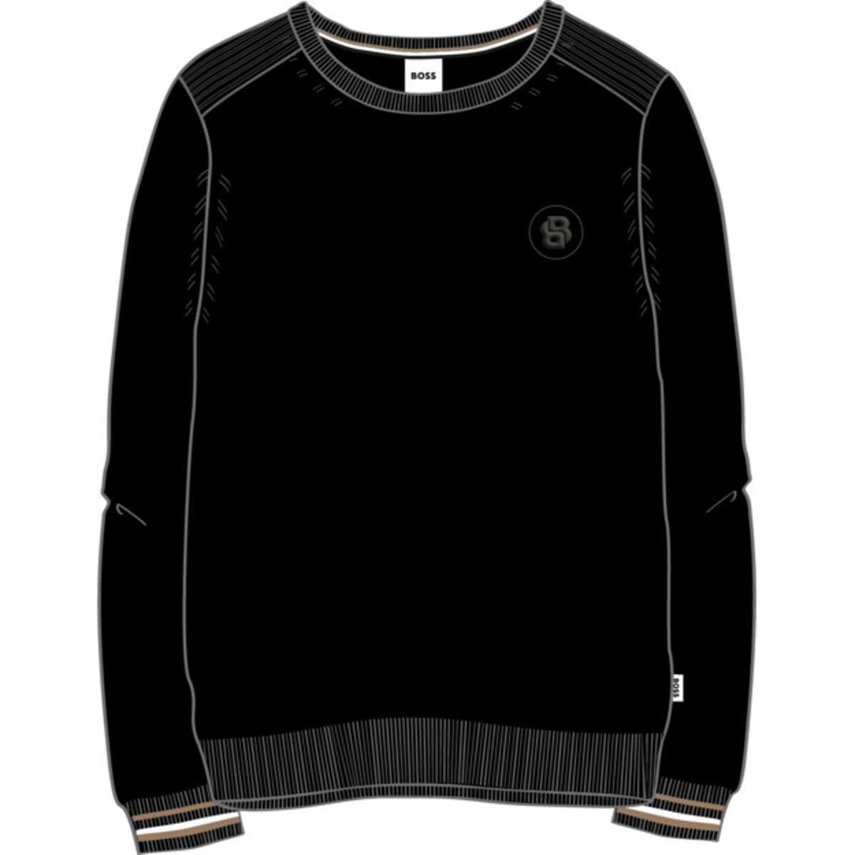 Pull tricoté black, BOSS KIDSWEAR
