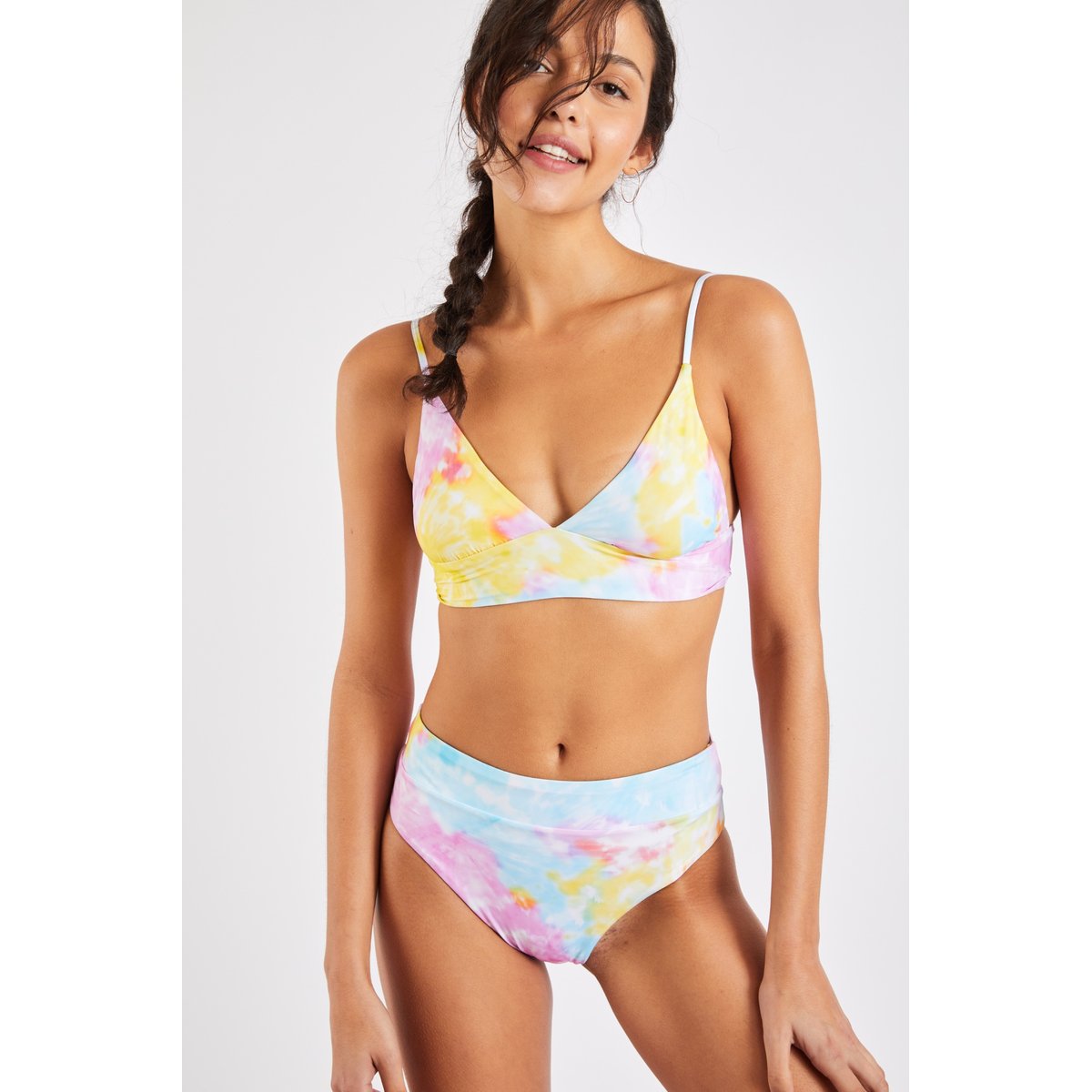 Bas de maillot taille haute Manha - COLORDYE multicolore, BANANA MOON