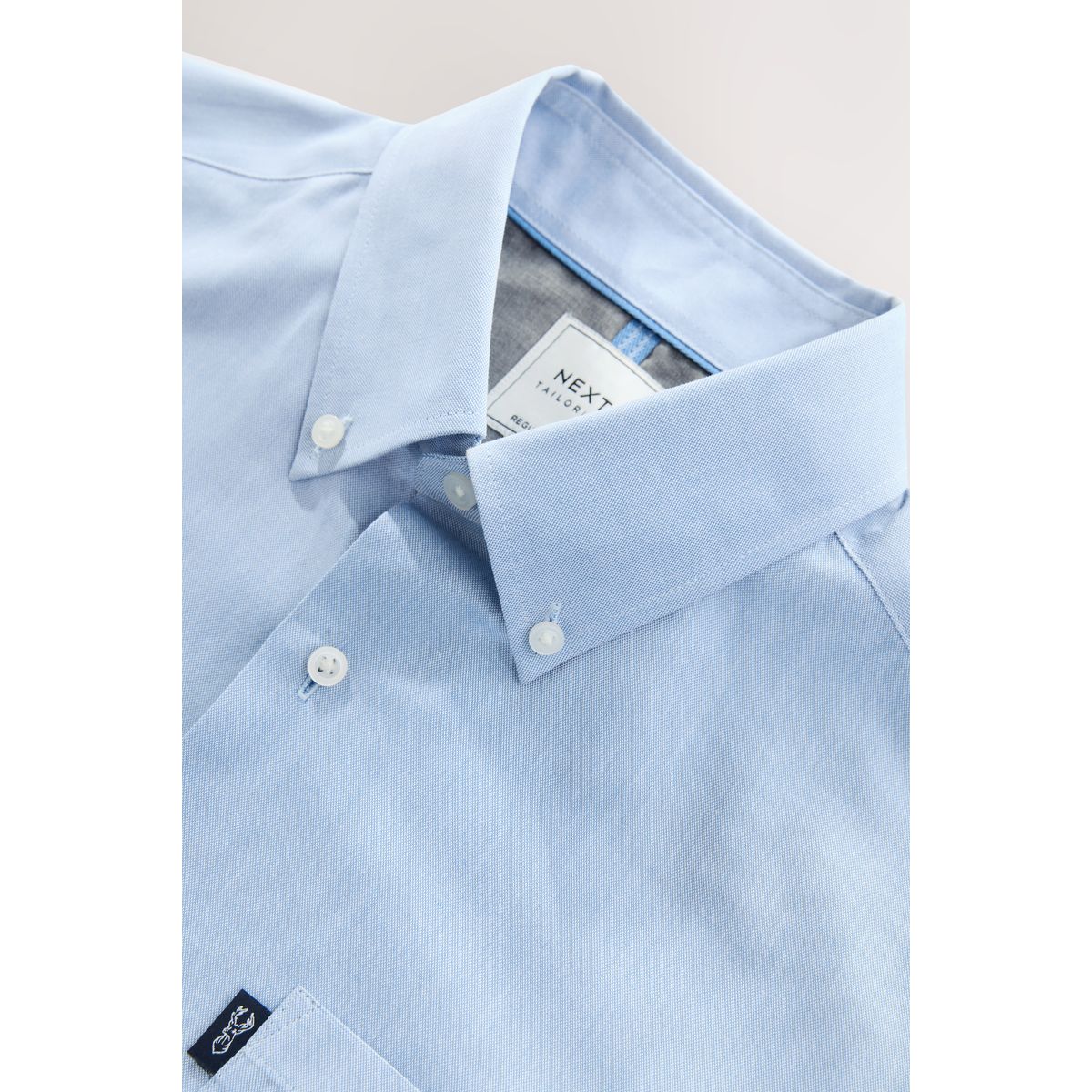 Chemise oxford boutonnée bleu clair, NEXT