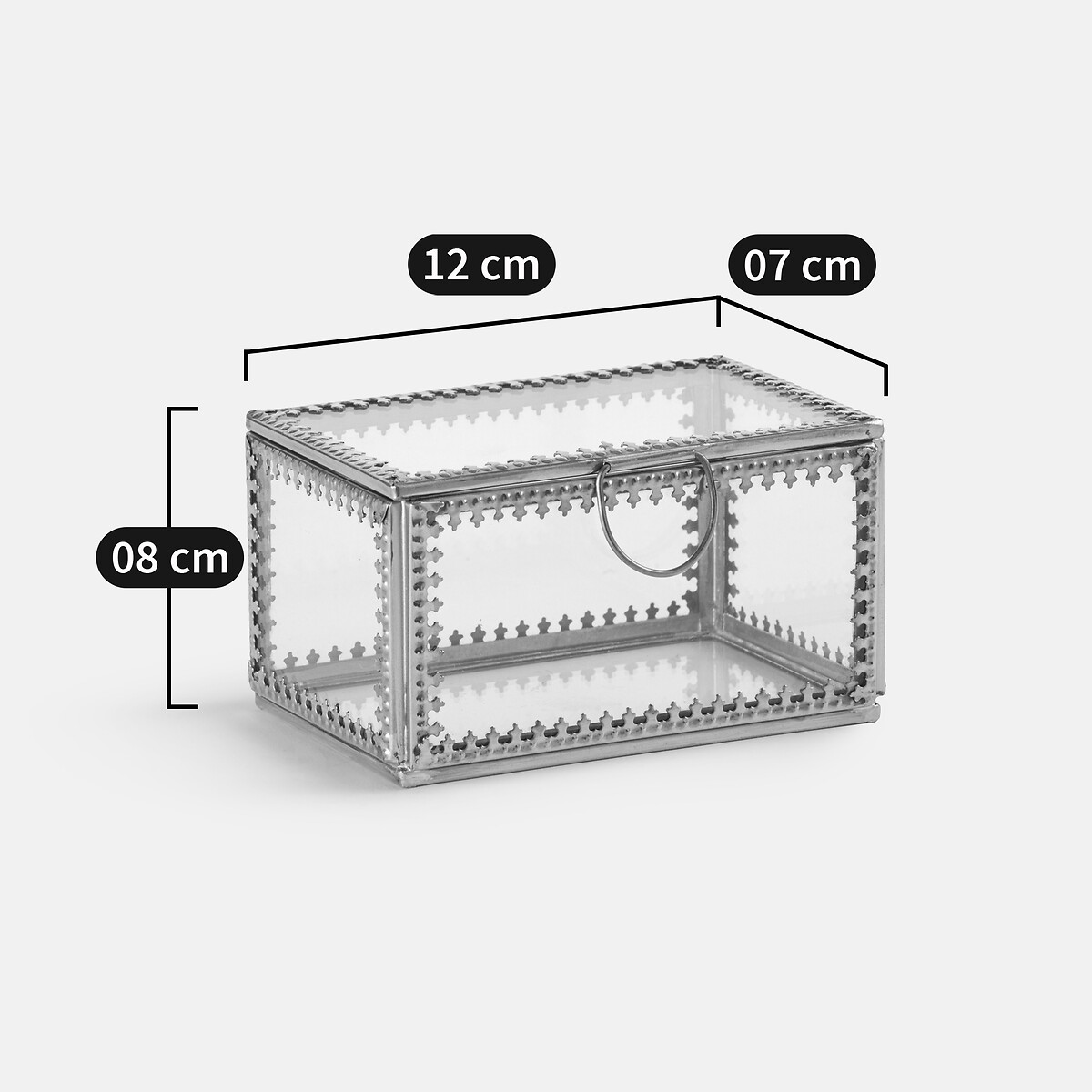Boîte-vitrine rectangulaire verre et laiton Stelia laiton, LA REDOUTE INTERIEURS