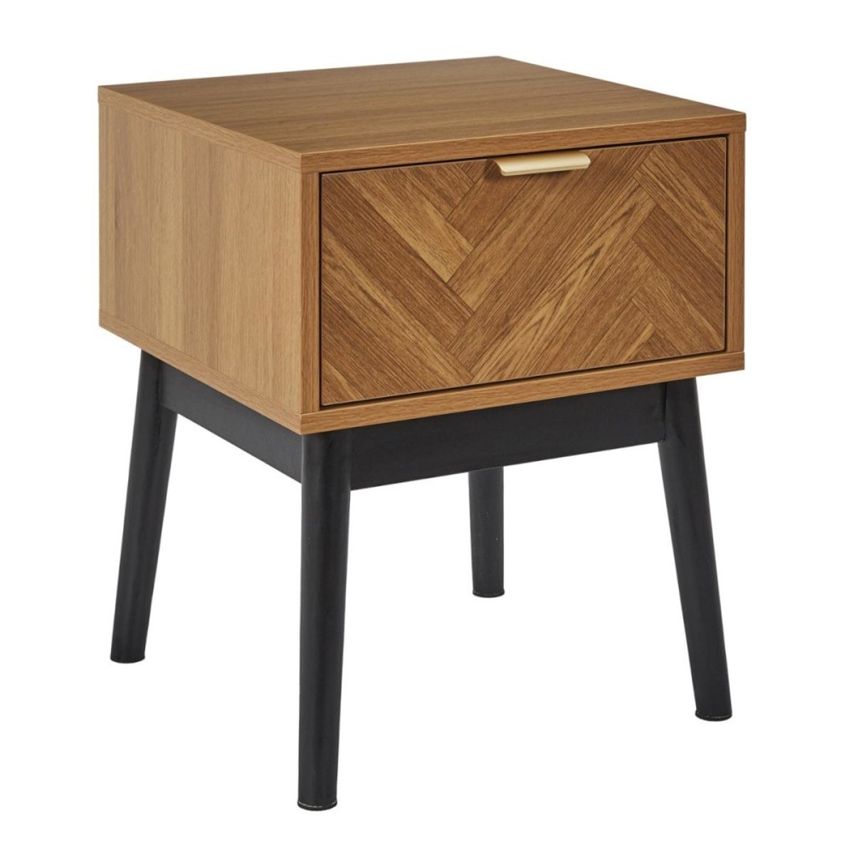 Table de chevet en bois FELIX marron, DECORATIE