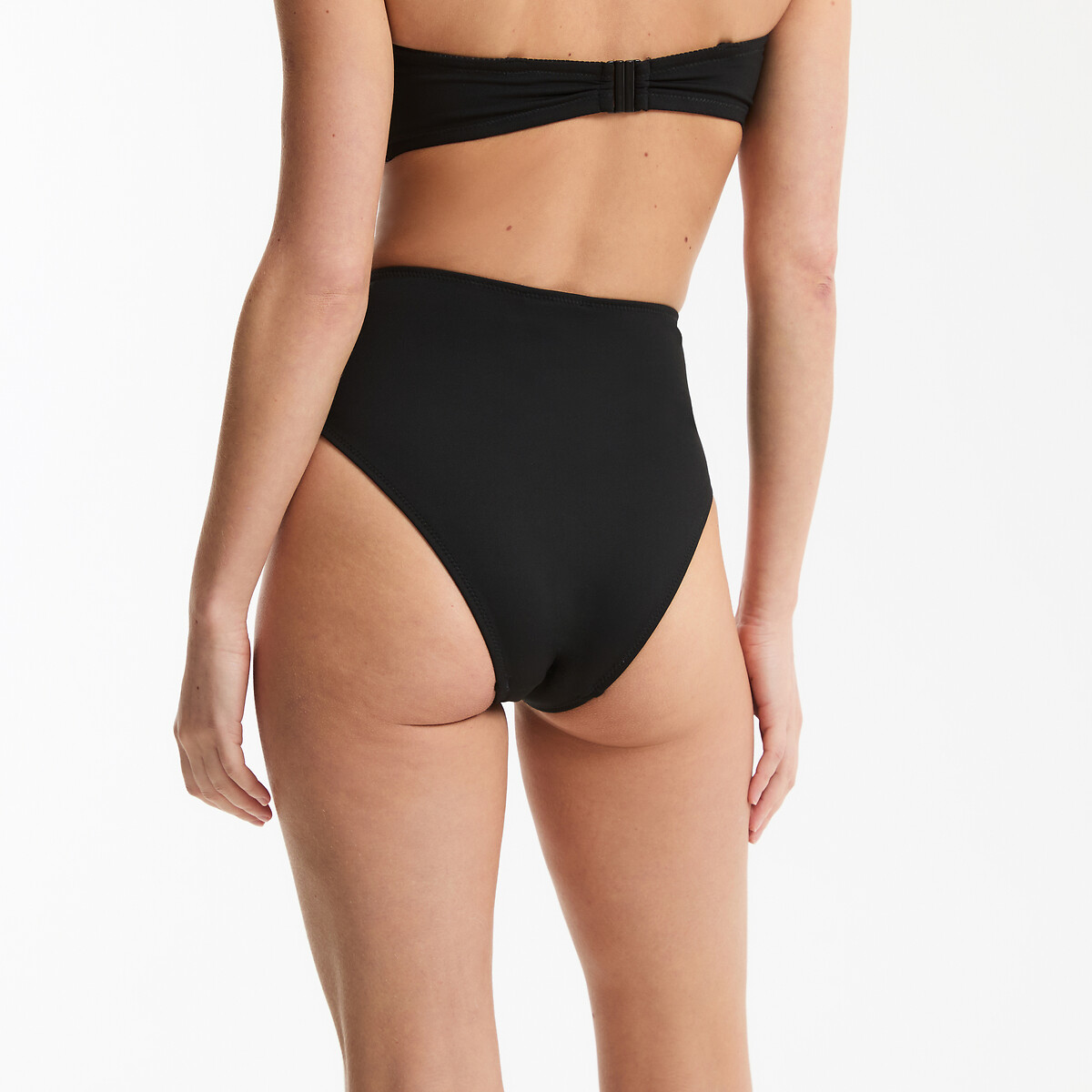 Slip bikini a vita alta, effetto pancia piatta nero , ANNE WEYBURN