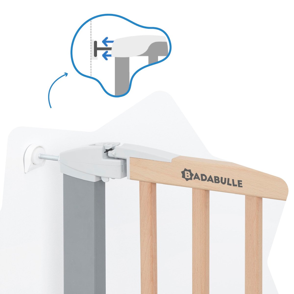 Barrière de Sécurité Safe & Lock Bois Métal bois, BADABULLE