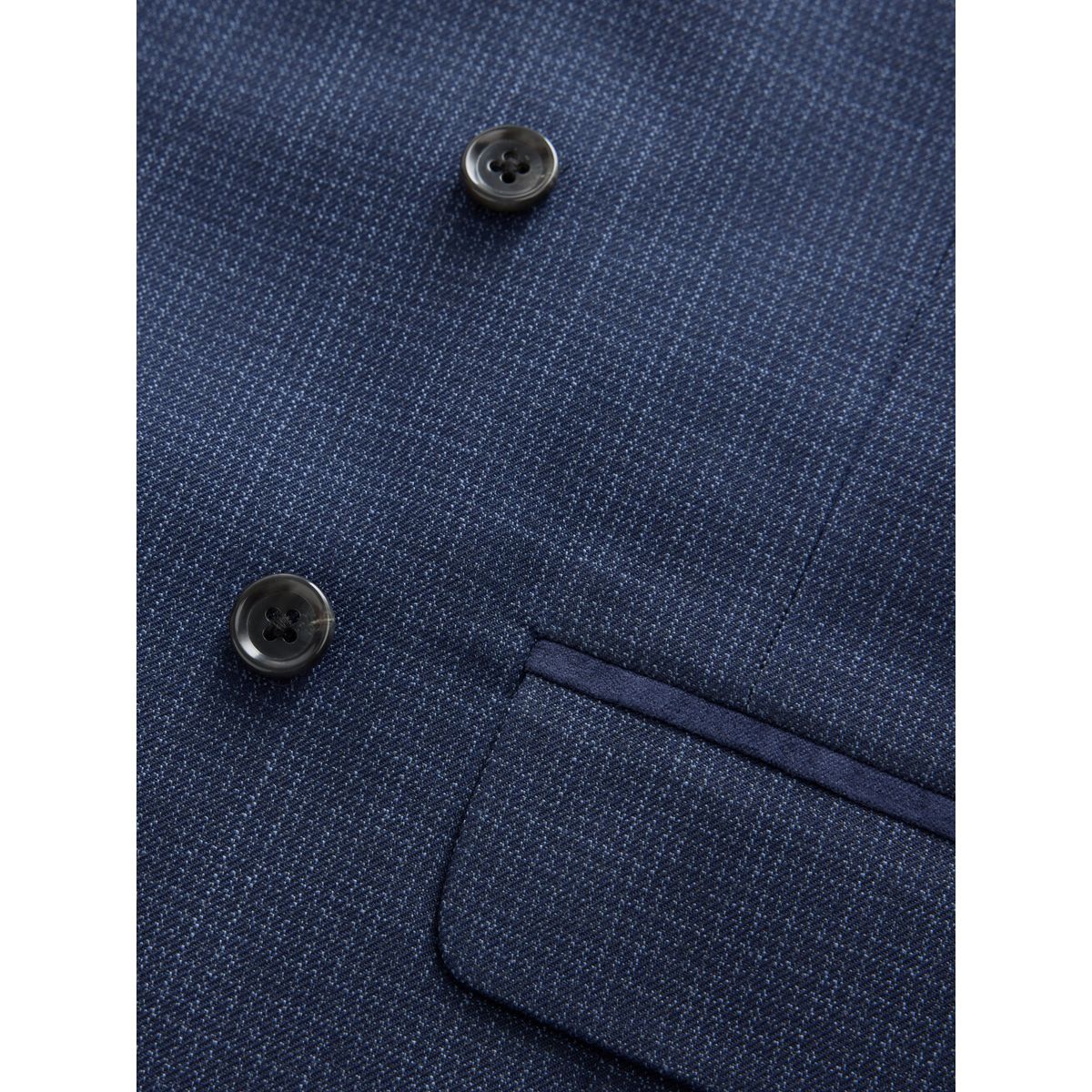 Gilet costume standard croisé pied-de-poule bleu marine, NEXT