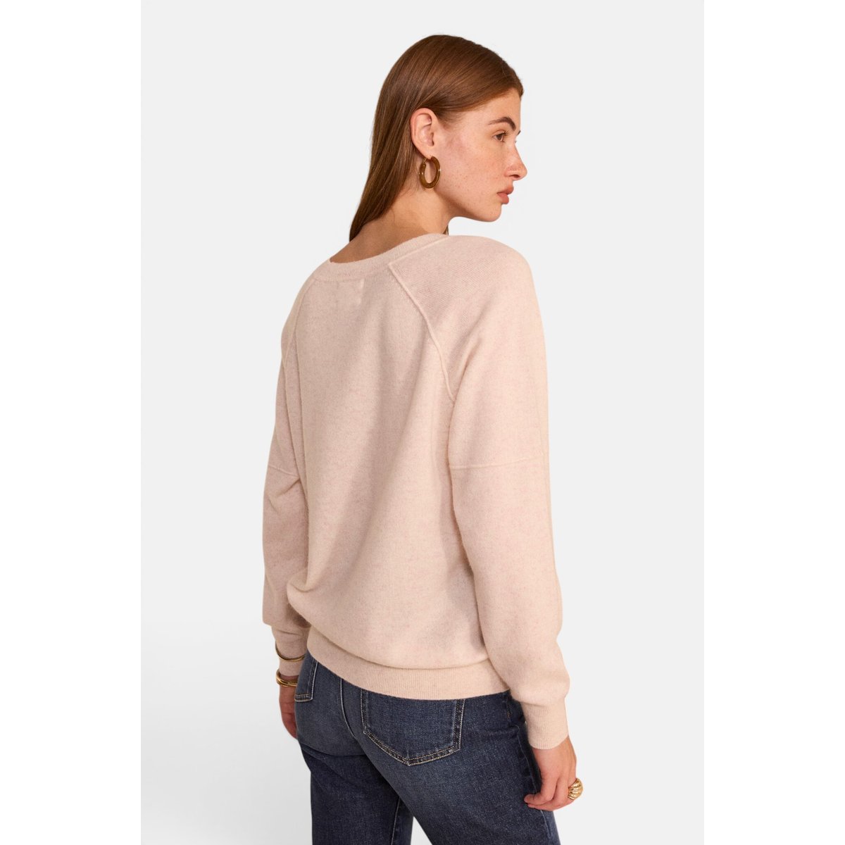 Pull à manches longues en cachemire ARY BIS creme, Maison 123