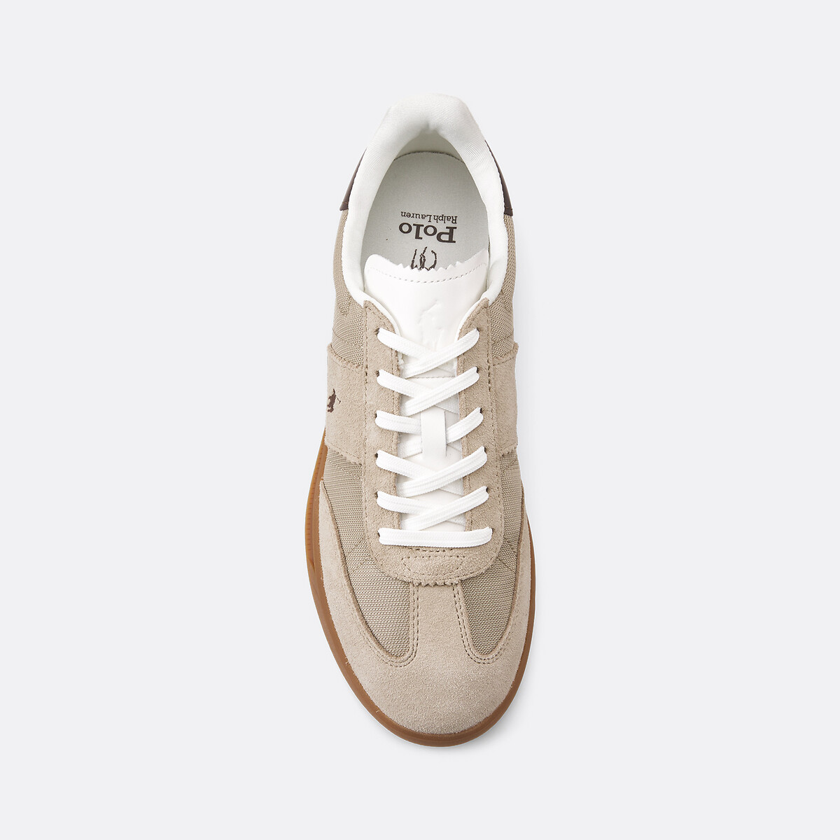 Baskets en cuir suède Heritage Aera PP taupe, POLO RALPH LAUREN