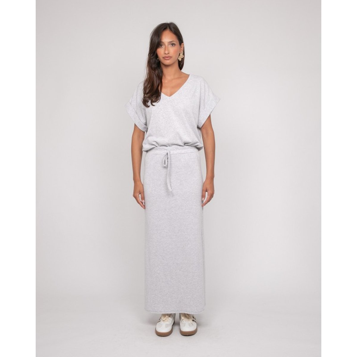 Jupe Longue Molleton Xivela gris, DONA LISA