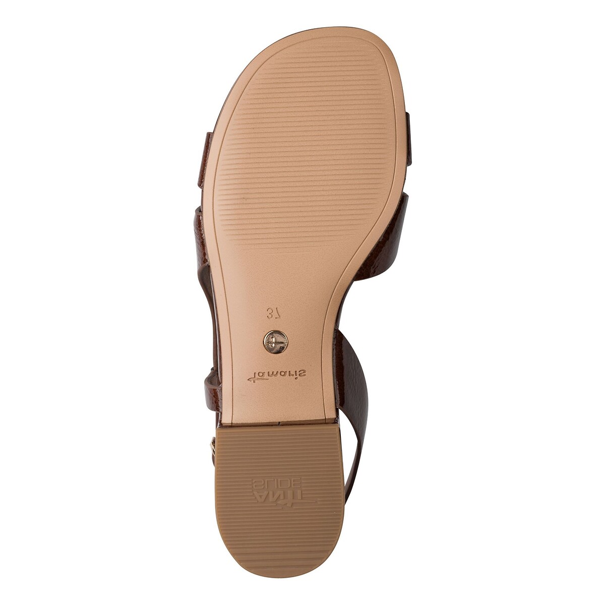 Sandales plates cognac, TAMARIS