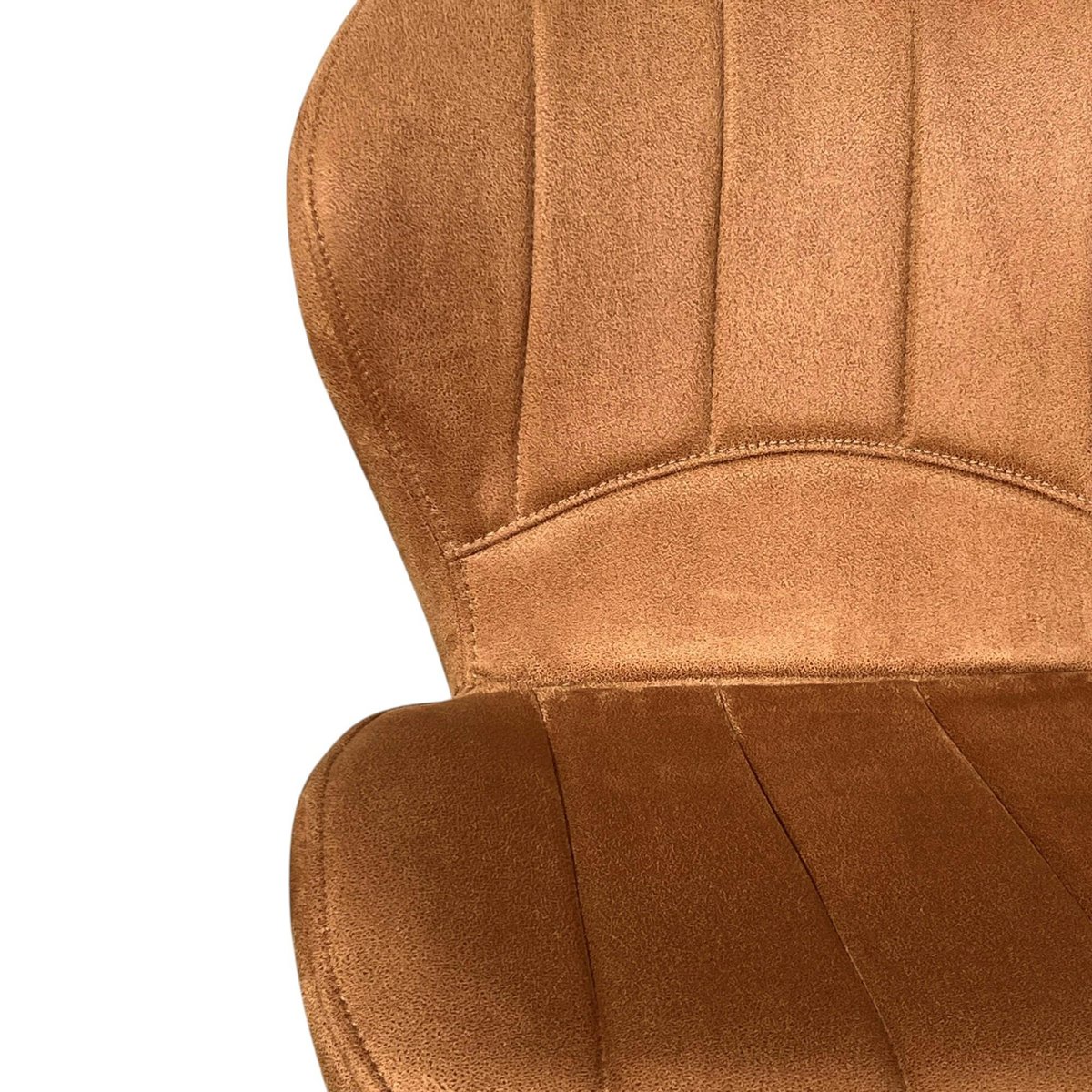 Chaise pivotante caramel avec dossier courbe, (lot de 2) LOMBARDIE marron, PIER IMPORT