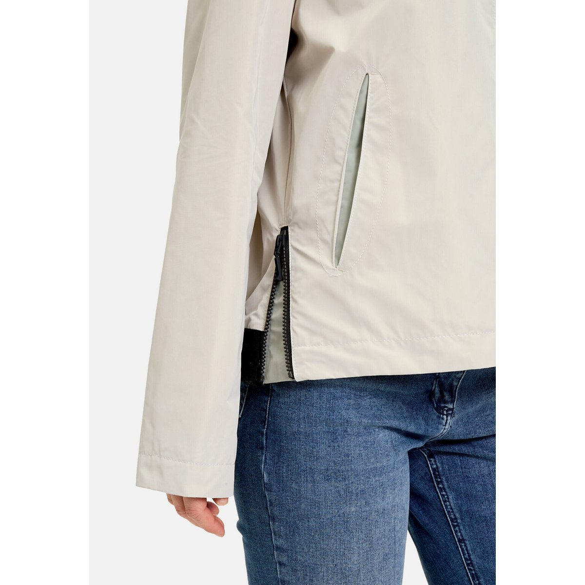Veste d'été à capuche gris, AMBER & JUNE