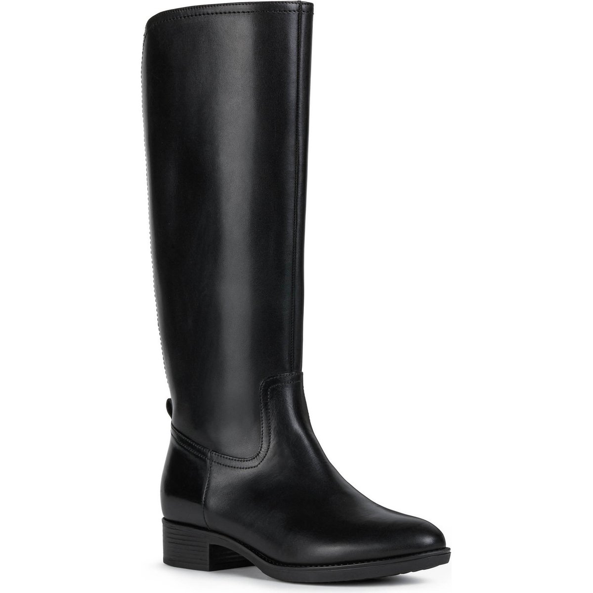 Bottes talon large noir, GEOX