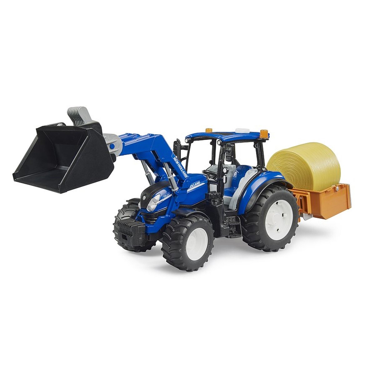 New Holland T5. 120 avec chargeur avant bleu, BRUDER