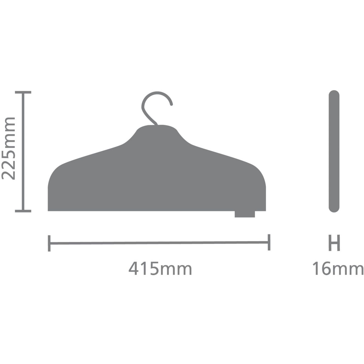 Cintres Cintre pour défroisseur Pepper Black couleur unique, BRABANTIA