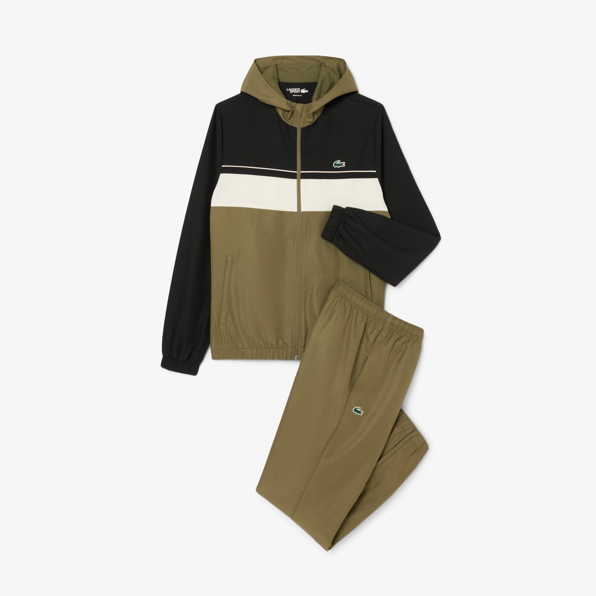 Ensemble survêtement Sport taffetas diamanté vert-7pi, LACOSTE