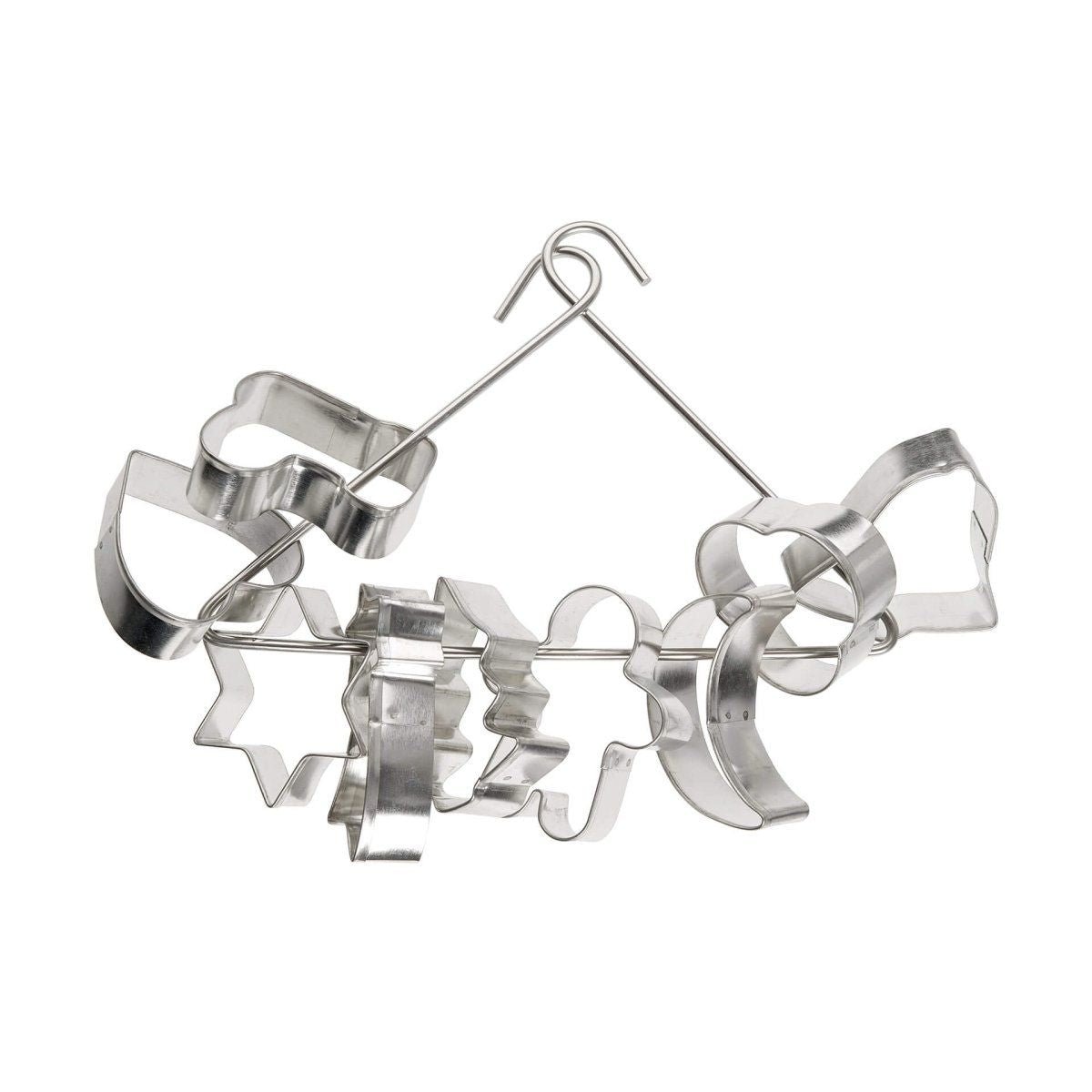 Lot de 9 emporte-pièces de Noël sur cintre gris, ZENKER