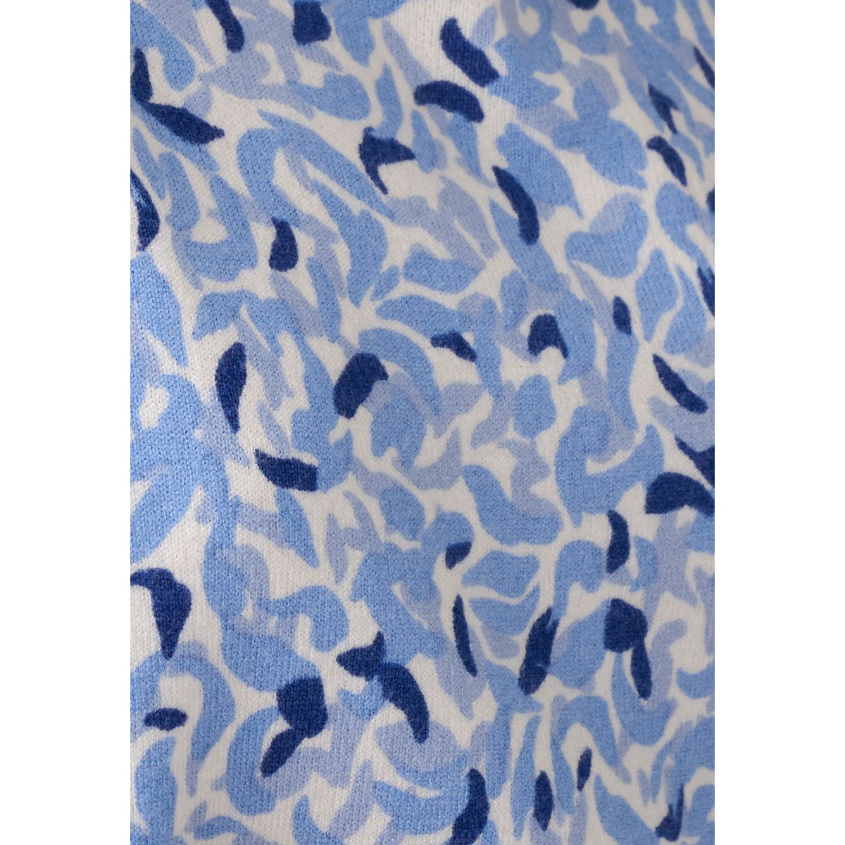 Pull maille fine uni ou imprimé bleu imp., DAMART