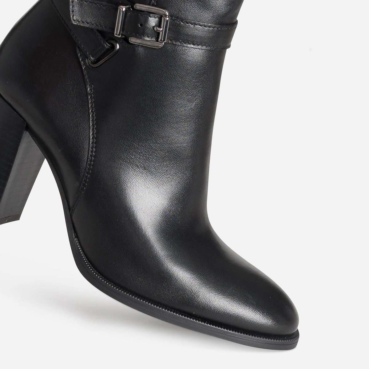 Boots À Talon en cuir NELLIA noir, ERAM