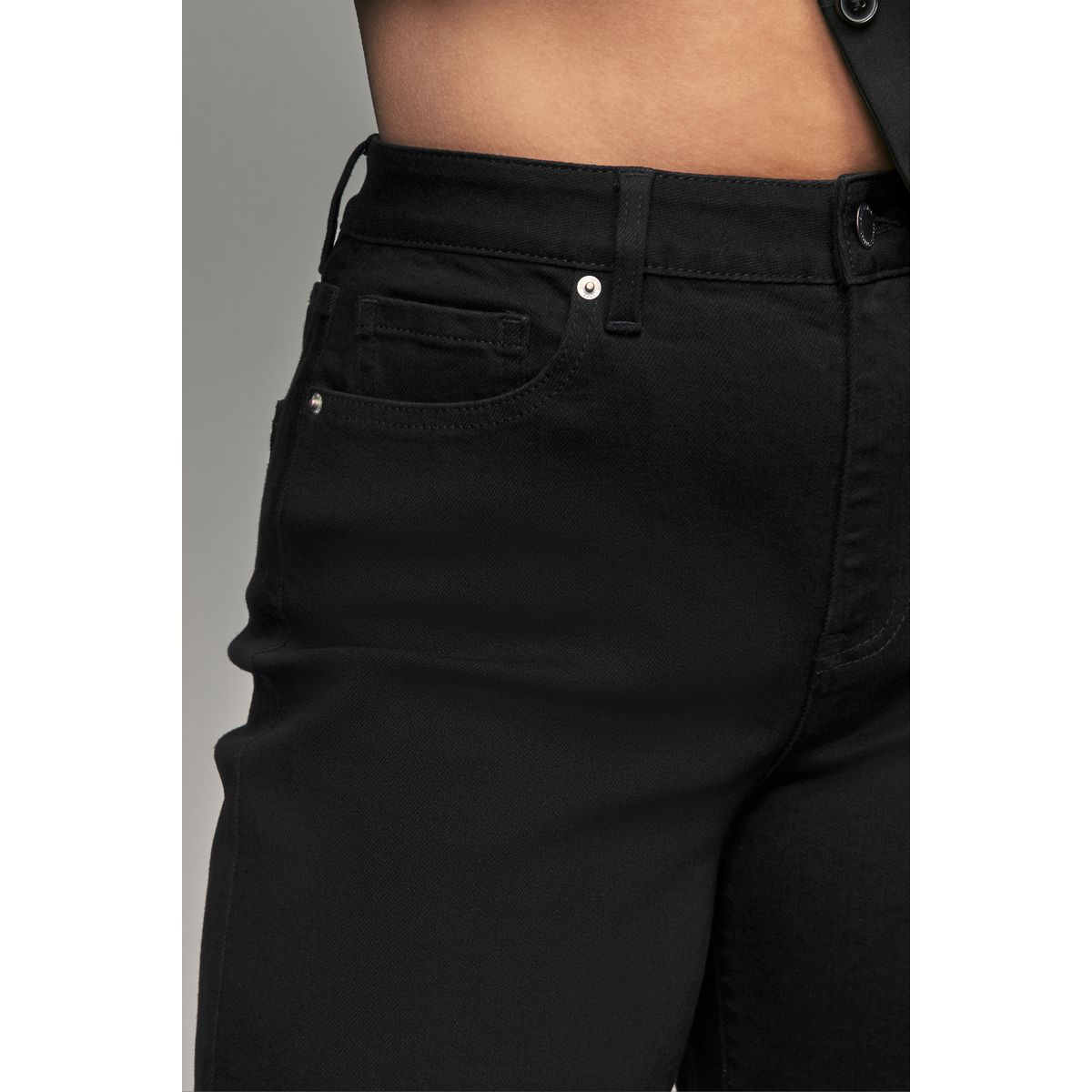 Jean large coupe sablier noir, NEXT