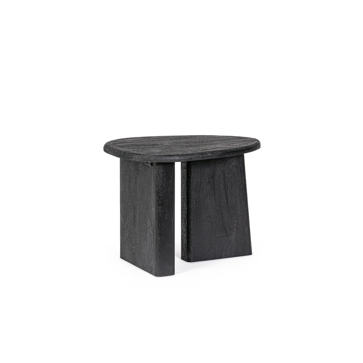 Table basse de salon galet en bois de manguier L60 - JUAREZ noir, HELLIN, DEPUIS 1862