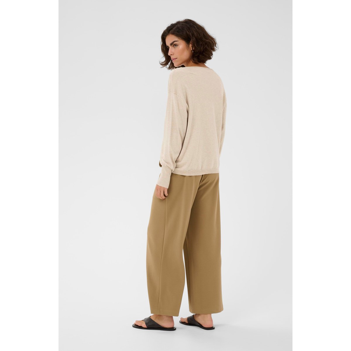 Pullover tricoté beige feather gray melange, KAFFE