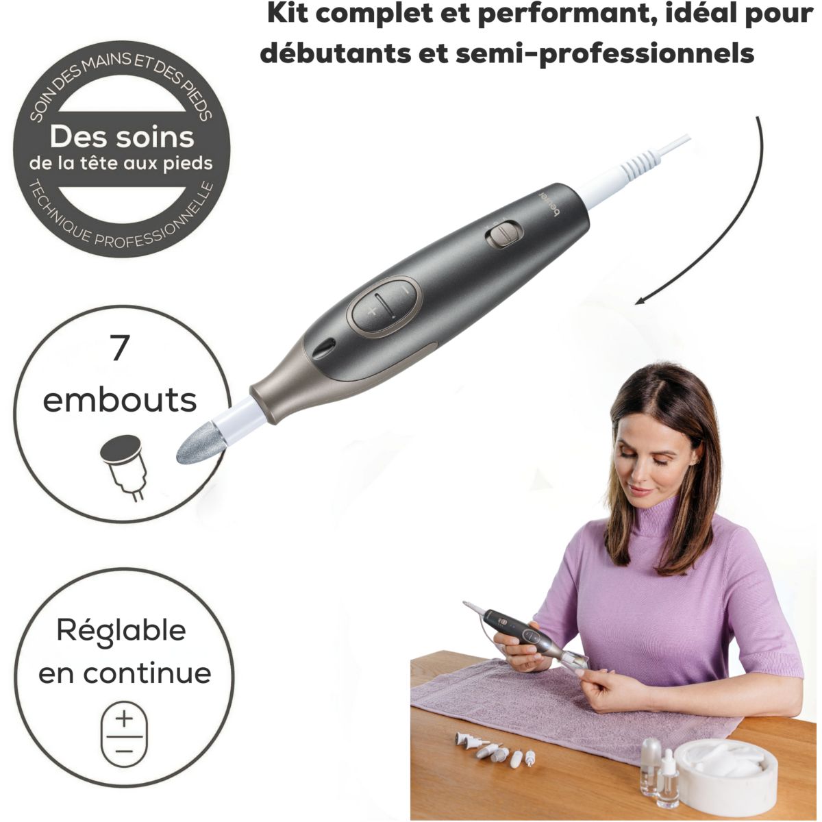 Kit manucure manicure / pedicure MP 1 R couleur unique, BEURER