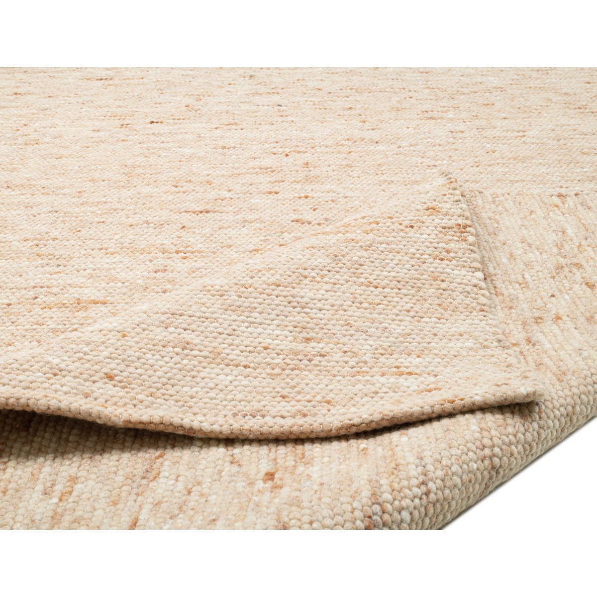 Tapis réversible en laine foulée - HOERNUM beige foncé, THEKO