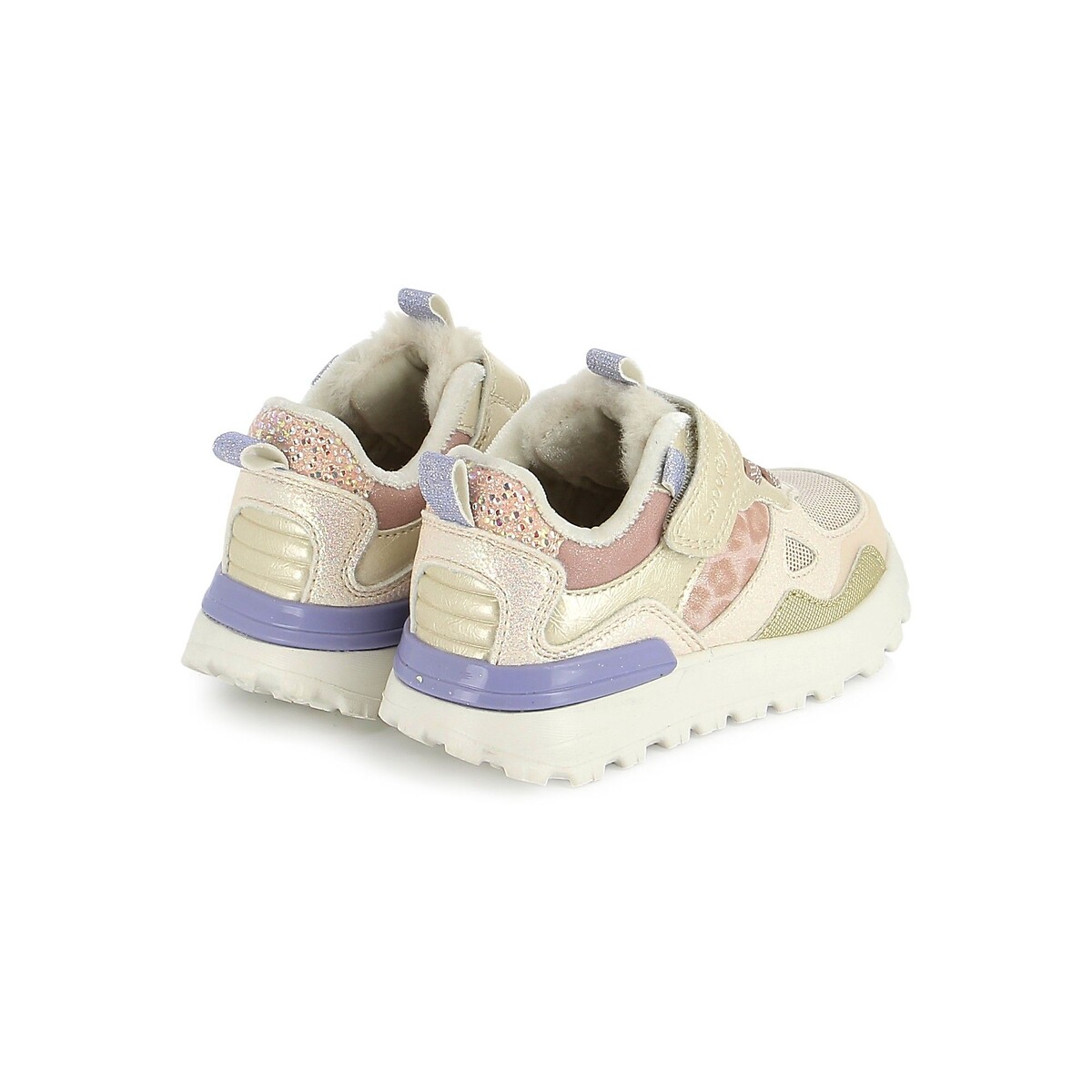 Zapatillas con cordones elásticos y velcro, JOGGY SCRATCH rosa , SHOO POM
