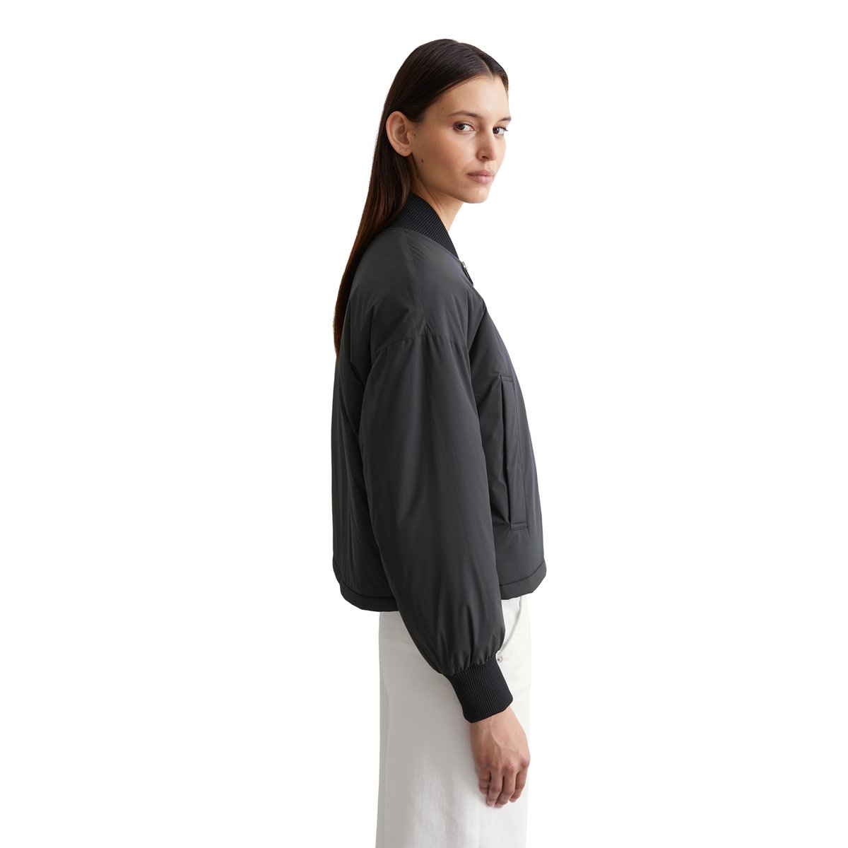 Blouson Aviator régulier en textiles recyclés bleu foncé, MARC O'POLO