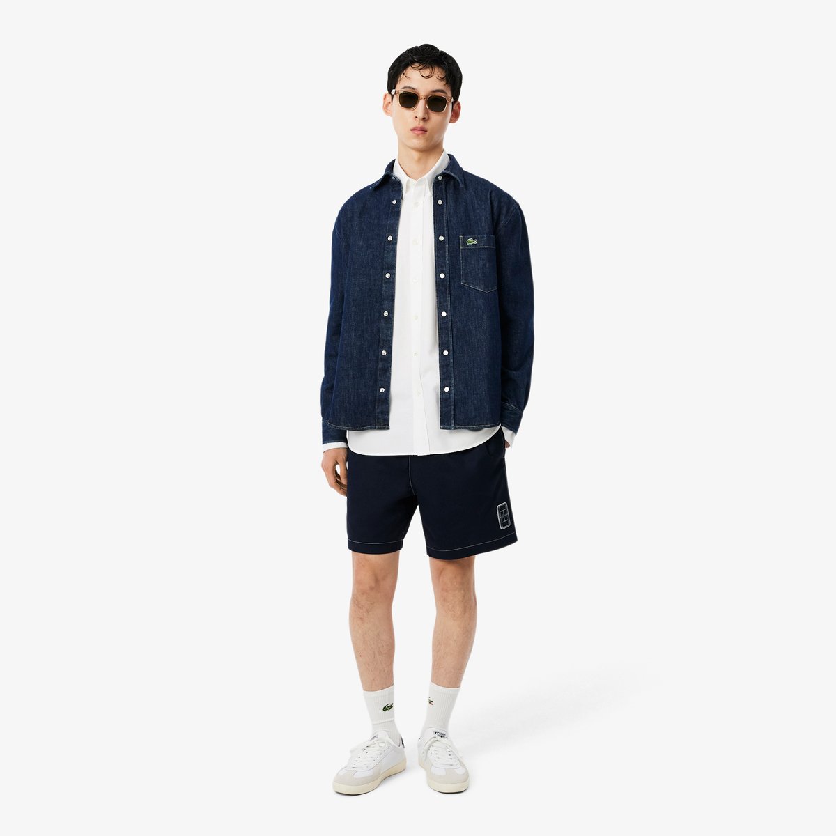 Chemise Oxford regular fit blanc-800, LACOSTE